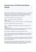 American Ass&period; of Critical Care Nurses &lpar;AACN&rpar; questions and answers 