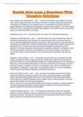 Health 2030 exam 3 Questions With Complete Solutions 