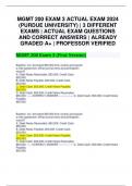 MGMT 200 EXAM 3 ACTUAL EXAM 2024 (PURDUE UNIVERSITY) | 3 DIFFERENT EXAMS | ACTUAL EXAM QUESTIONS AND CORRECT ANSWERS | ALREADY GRADED A+ | PROFESSOR VERIFIED