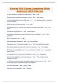 Parker FOC Exam Questions With Answers 100&percnt; Correct 