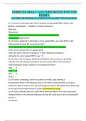 COMPLEX ADULT -LECTURE NOTES FOR THE EXAM 1 &lpar;COVERS MATERIALS LEARNED IN CLASS FOR SUCCESS&rpar;