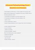Advanced Pathophysiology Exam 1 Questions and Answers