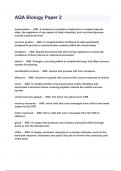 AQA Biology Paper 2 2024