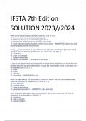UPDATED IFSTA 7th Edition SOLUTION 2023//2024
