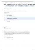 NSG 6435 PEDS FINAL EXAM 2024&sol; LATEST EXAM QUESTIONS WITH ANSWERS 100&percnt; CORRECT ANSWERS&sol;A&plus; GRADE