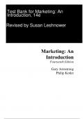 Test Bank For Marketing An Introduction 14th Edition By Gary Armstrong, Philip Kotler (All Chapters, 100% Original Verified, A+ Grade)