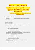Applied Pathophysiology A Conceptual  Approach 4th Edition by Judi Nath,  Carie Braun 