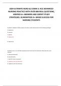 2024 ULTIMATE NURS 612 EXAM 3&colon; ACE ADVANCED NURSING PRACTICE WITH OVER 800 REAL QUESTIONS&comma; VERIFIED A&plus; ANSWERS AND EXPERT STUDY STRATEGIES&period; GUARANTEED A&plus; GRADE SUCCESS FOR NURSING STUDENTS