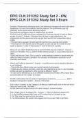 EPIC CLN 251-252 Study Set 2 - KW, EPIC CLN 251-252 Study Set 3 Exam 2024