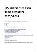 UPDATED IHS 340 Practice Exam 100% REVISION 2023//2024