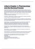 Lilley's Chapter 1- Pharmacology  and the Nursing Process