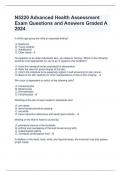 N5220 Advanced Health Assessment Exam Questions and Answers Graded A 2024 