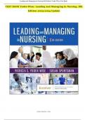 TEST BANK Yoder-Wise: Leading and Managing in Nursing, 8th Edition 2023/2024 Upd