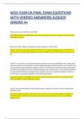 WGU D169 OA FINAL EXAM &lpar;QUESTIONS  WITH VERIFIED ANSWRERS&rpar; ALREADY  GRADED A&plus;