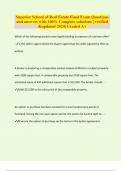 Superior School of Real Estate Final Exam Questions and answers with 100&percnt; Complete solutions &vert; verified &updated 2024&vert; Graded A&plus;