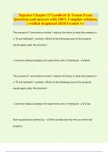 Superior Chapter 15 Landlord & Tenant Exam Questions and answers with 100&percnt; Complete solutions &vert; verified &updated 2024&vert; Graded A&plus;