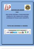2024 NFHS FOOTBALL EXAM MASTERY COMPLETE TEST BANK