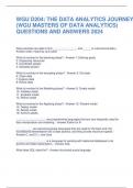 WGU D204 THE DATA ANALYTICS JOURNEY (WGU MASTERS OF DATA ANALYTICS) QUESTIONS AND ANSWERS 2024