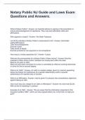 Notary Public NJ Guide and Laws Exam Questions and Answers
