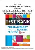 Bank Pharmacology and the Nursing Process 9th Edition Test Bank All Chapters Complete Guide 2024
