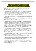 The Crucible Act 1 Exam&sol;24 Questions & Answers&sol;A&plus;Scores