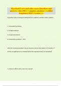 Maryland Laws and rules exam Questions and answers with 100&percnt; Complete solutions &vert; verified &updated 2024 &vert; Graded A&plus;