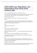 D320 (C838) Laws, Regulations, and Organizations Exam Study Guide Graded A 2024 
