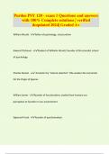 Purdue PSY 120 - exam 1 Questions and answers with 100&percnt; Complete solutions &vert; verified &updated 2024&vert; Graded A&plus;