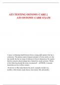 ATI TESTING OSTOMY CARE Exam 2024
