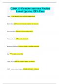 OSHA 10 Final Assessment Review  Latest Update 100&percnt; Pass