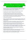 WGU D002 - Professional&comma; Ethical&comma; and Legal Practices for Special Ed Questions And Correct Answers &vert; Verified