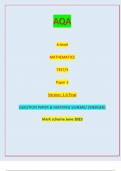 AQA A-level MATHEMATICS 7357/3 Paper 3 Version: 1.0 Final  Question Paper & Mark scheme [MERGED] June 2023