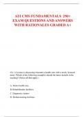 ATI CMS Fundamentals 250+ Exam Questions and Answers with RATIONALES