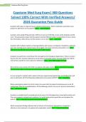 Capstone Med Surg Exams&vert; 300 Questions Solved 100&percnt; Correct With Verified Answers&sol; 2024 Guarantee Pass Guide