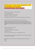All Domains Jean Inman Questions with  Explanations of Answers.  All QU / 2024-25 Exam board exam predictions. APPROVED/ ESTIONS. TEST BANK!!