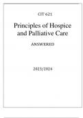 CIT 621 PRINCIPLES OF HOSPICE AND PALLIATIVE CARE LATEST ASSESSMENT Q & A 2024 &lpar;DREXEL