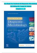 TEST BANK For Textbook Of Diagnostic Microbiology&comma; 7th Edition By Connie R&period; Mahon&comma; Verified Chapters 1 - 41&comma; Complete Newest Version
