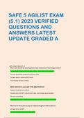 SAFE 5 AGILIST EXAM  (5.1) 2023 VERIFIED  QUESTIONS AND  ANSWERS LATEST  UPDATE GRADED A