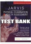 Test Bank - Physical Examination and Health Assessment, 4th Canadian Edition (Jarvis, 2024), Chapter 1-31 | All Chapters
