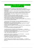 AQA biology a-level paper 2 Exam &ndash; 112 Q&rsquo;s and A&rsquo;s