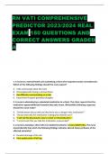 RN VATI COMPREHENSIVE PREDICTOR 2023/2024 REAL  EXAM 180 QUESTIONS AND CORRECT ANSWERS GRADED