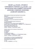 MGMT 200 EXAM 1 (PURDUE  UNIVERSITY) NEWEST 2024 EXAM 1- 100  QUESTIONS AND CORRECT DETAILED  ANSWERS (VERIFIED ANSWERS)  |ALREADY GRADED A+