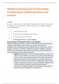 Newborn Nursing Care & Assessment Practice Exam latest 2024