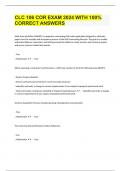 CLC 106 COR EXAM 2024 WITH 100&percnt; CORRECT ANSWERS