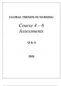 GLOBAL TRENDS IN NURSING COURSE 4 - 6 ASSESSMENTS Q & A 2024.