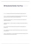 MI Residential Builder Test Prep