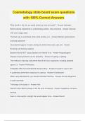 Cosmetology state board exam questions with 100&percnt; Correct Answers