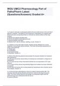 WGU UMC2 Pharmacology Part of PathoPharm Latest &lpar;Questions&sol;Answers&rpar; Graded A&plus;
