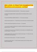 RPA LEVEL IV PRACTICE EXAMINATION Questions and answers&comma; verified&sol; &sol; 2024-25 Exam board exam predictions&period; APPROVED&sol; 