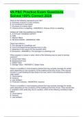 VA P&C Practice Exam Questions Solved 100&percnt; Correct 2024